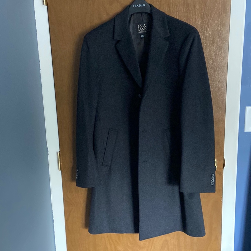 Jos. A. Bank Long Double Breasted Lightweight Woolen Topcoat